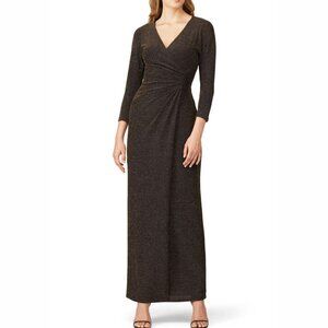 Lauren Ralph Lauren - “Leiara” Gown Evening, Formal, Maxi - Size 8, Black, Gold